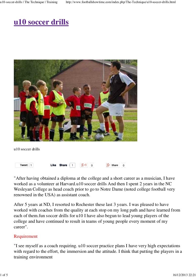 U10 soccer drills