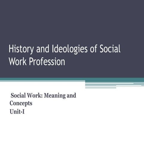 Social work meaning and concept