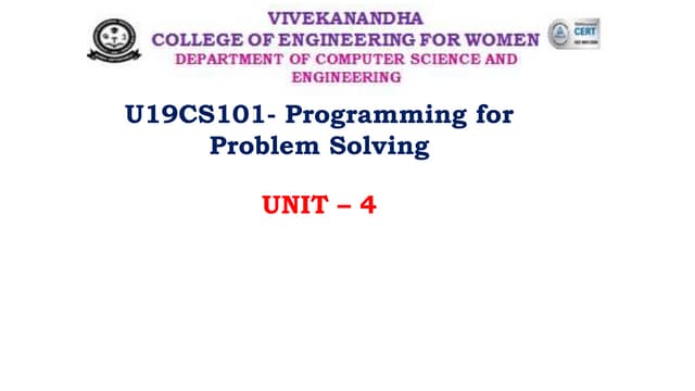 U19CS101 - PPS Unit 4 PPT (1).ppt