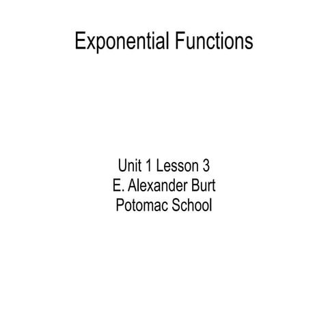 U1 Cn3 Exponential Functions