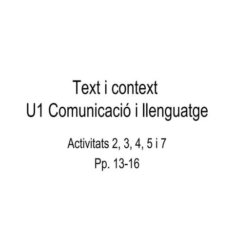 U1 comunicació i llenguatge