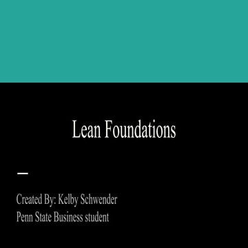Lean foundations 