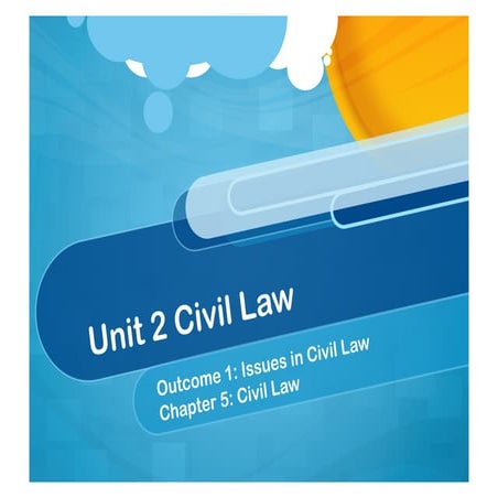 U201 issues in civil law
