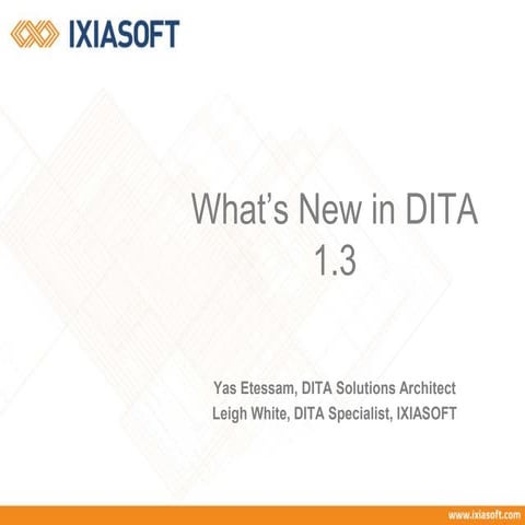 What's New in DITA 1.3