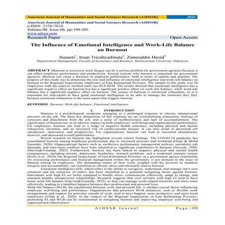 The Influence of Emotional Intelligence and Work-Life Balance on ...