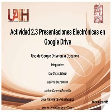 Uso de Google Drive en la docencia
