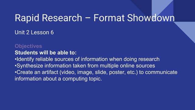 U2 l6 rapid research   format showdown