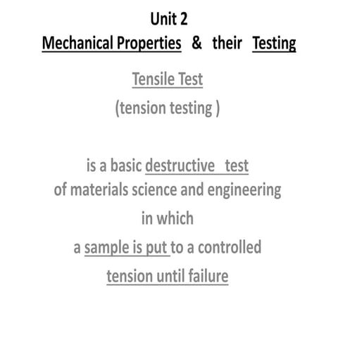 U2 mechanicalproperties&amp;theirtesting