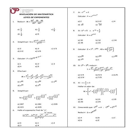 U2 s1   leyes de exponentes