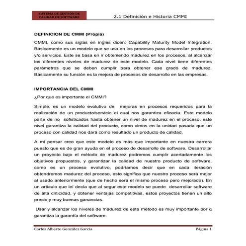 Definición e Historia CMMI