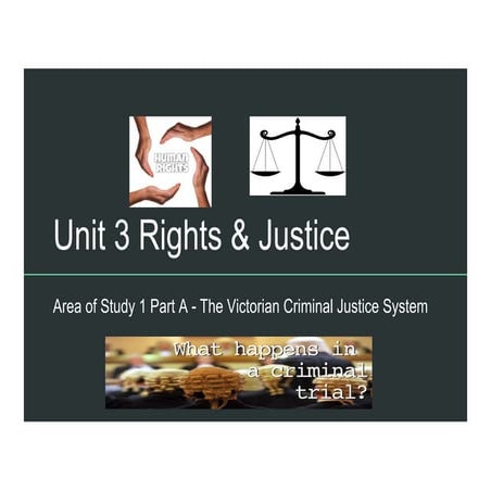 U301 part a the victorian criminal justice system