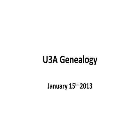 U3 a genealogy jan 2013