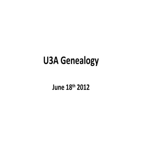 U3 a genealogy june 18th 2012