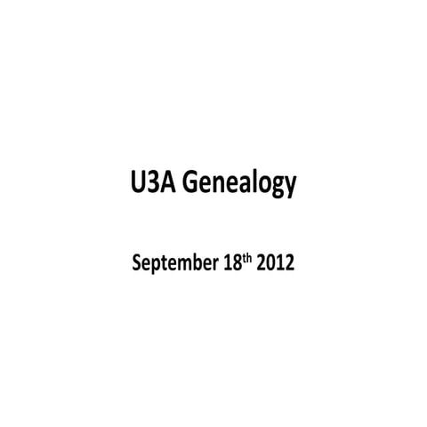 U3 a genealogy sep 2012