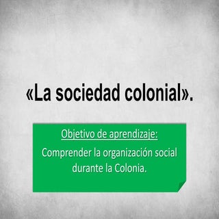 U3 la sociedad colonial
