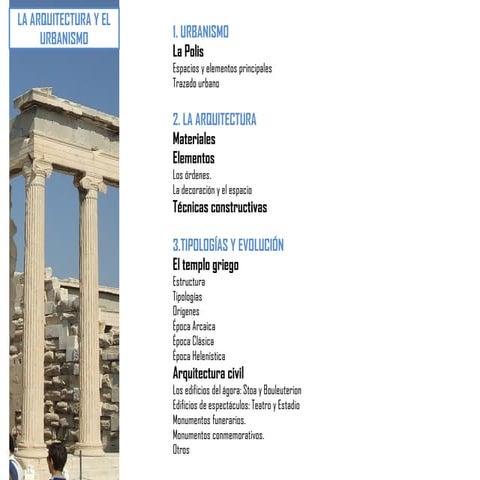 U4. arte griego (ii) urbanismo. arquitectura   características
