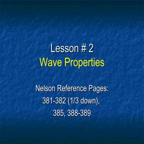 Grade 11, U4 L2-Waves