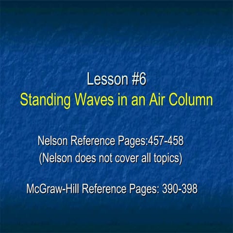Grade 11, U4 L6-Air Columns