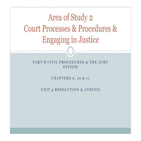 U402 Part B civil procedures and the jury system  