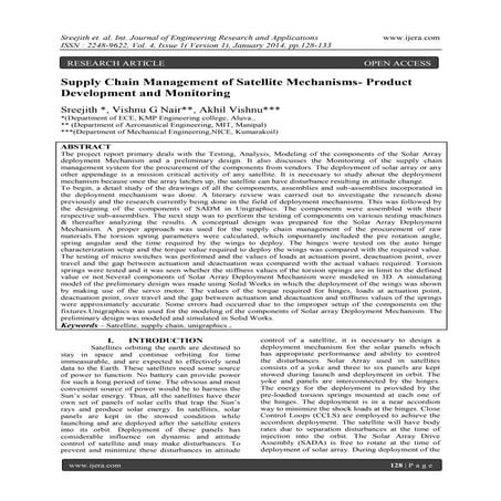 Innovative Solar Array Drive Assembly for CubeSat Satellite | PDF