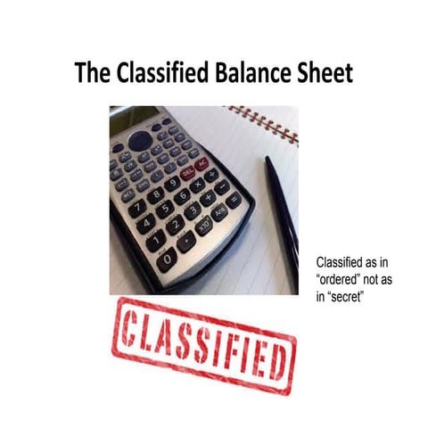 U4A4 ClassifiedBalanceSheet