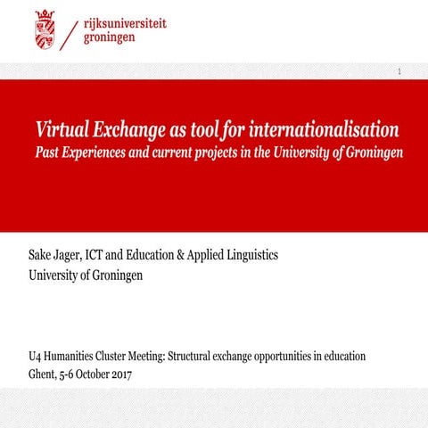 Virtual Exchange as tool for Internationalisation