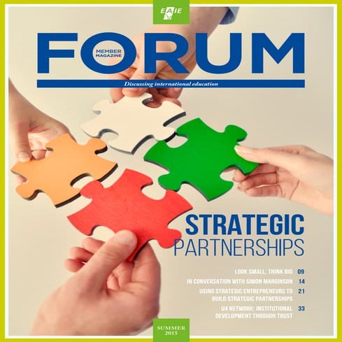 U4 Network: institutional development through trust | 2015 summer EAIE Forum member magazine