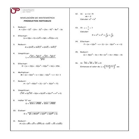 U4 s1   productos notables