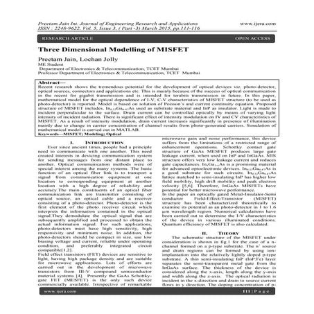Three Dimensional Modelling of MISFET