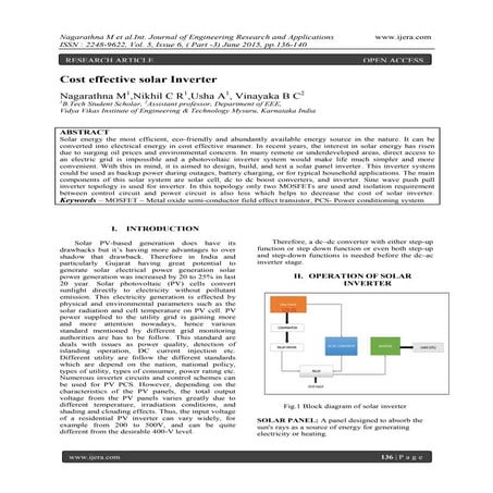 Cost effective solar Inverter