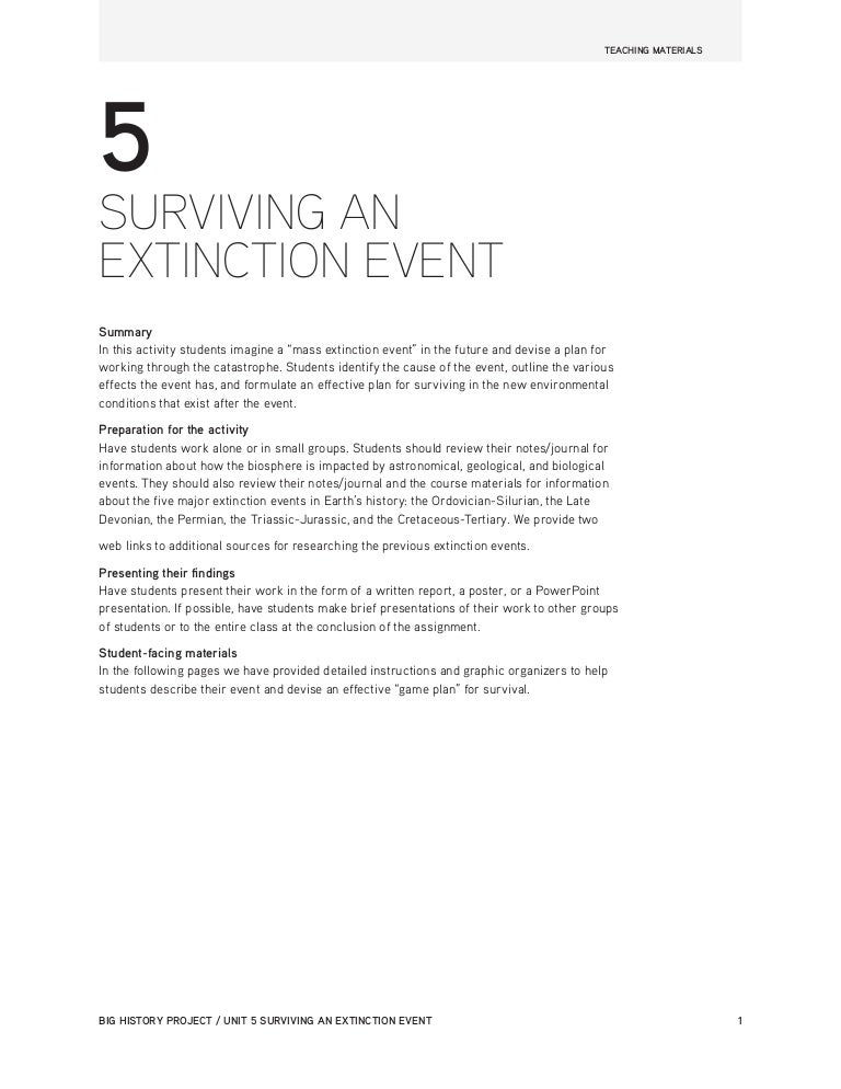 The sixth extinction essay image