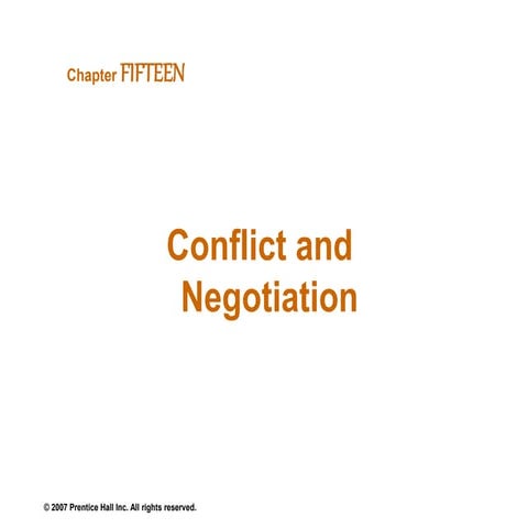 Conflict management and negotiation | PPT