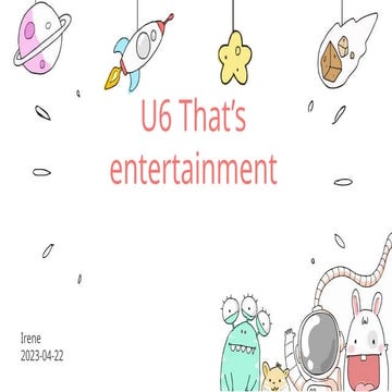 Comprehensive English Vocabulary and Speaking Practice on Entertainment ...