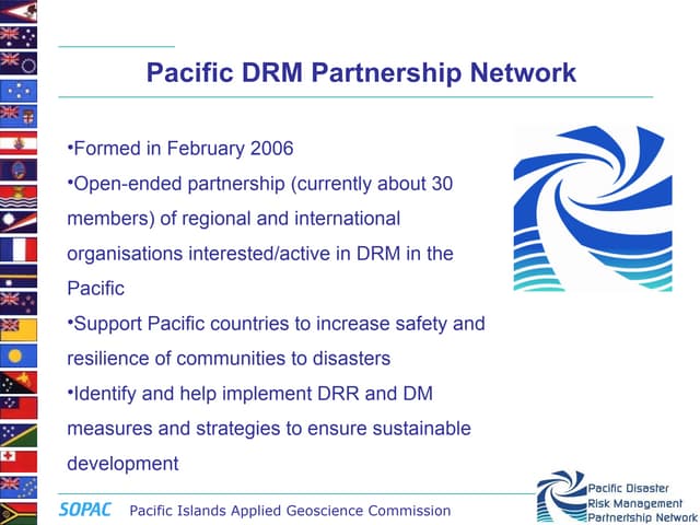 Pacific DRM Partnership Network