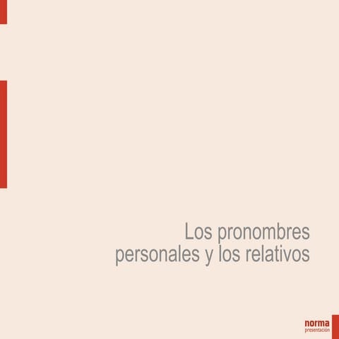 Los pronombres