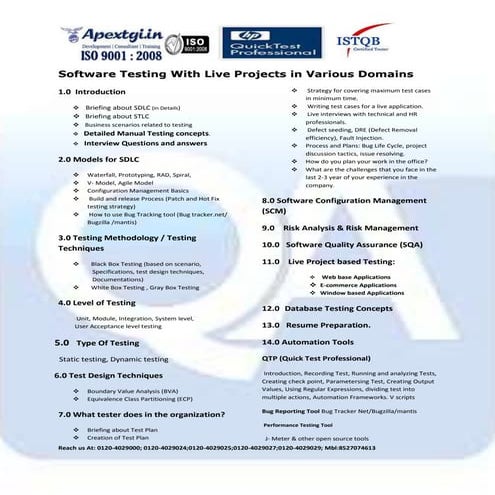Testing syllabus | PDF