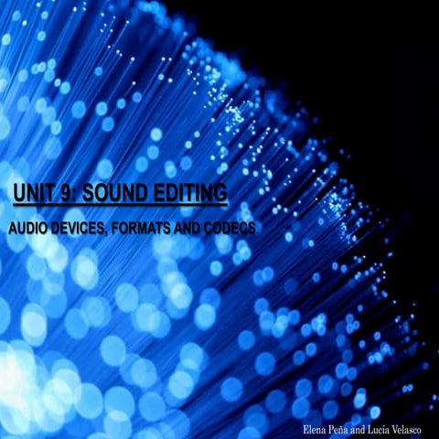 AUDIO DEVICES, FORMATS AND CODECS | PPT