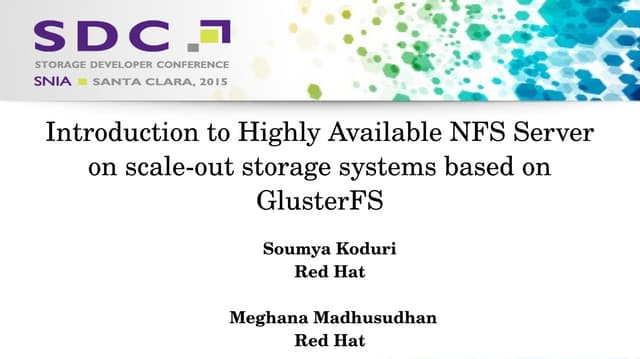 Introduction to highly_availablenfs_server_on_scale-out_storage_systems_based...