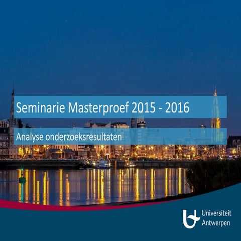 statistiek - SPSS - masterproef / scriptie - data-analyse | PDF