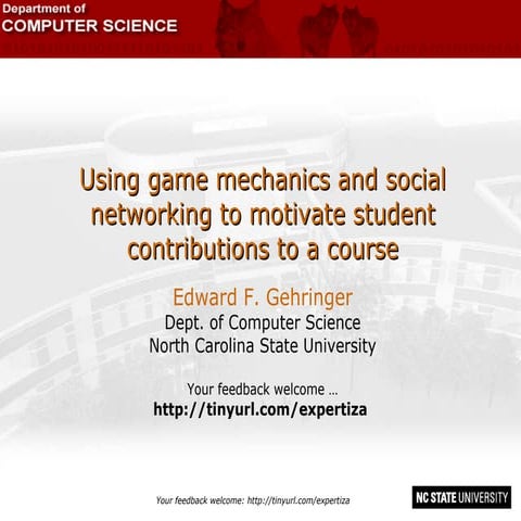 Using Game Mechanics & Social Networking
