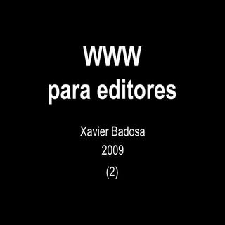 WWW para editores (y más allá) (2)