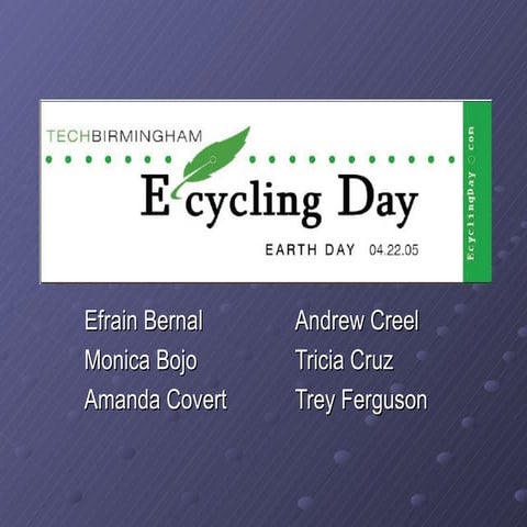 Ecycling Day planning