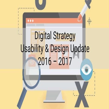 User Experience & Design Update Q1-2017