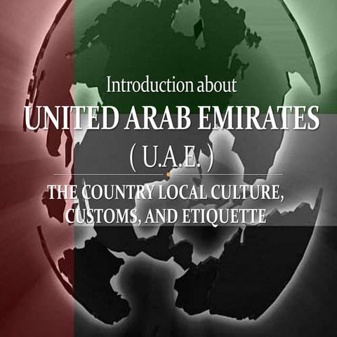 UAE Culture, Customs And Etiquette