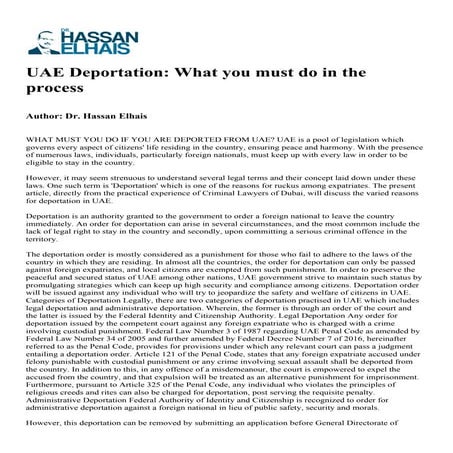 Uae deportation   what you must do in the process