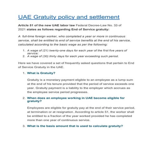 UAE Gratuity policy and settlement.pdf