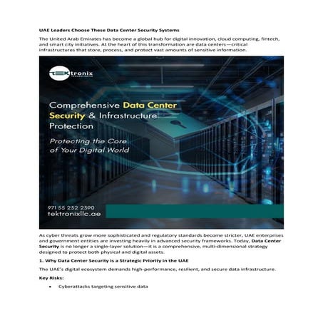 Comprehensive Guide to Bulletproof Data Center Security for UAE ...