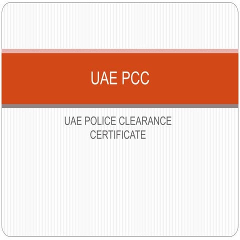 Police clearance certificate ppt | PPTX
