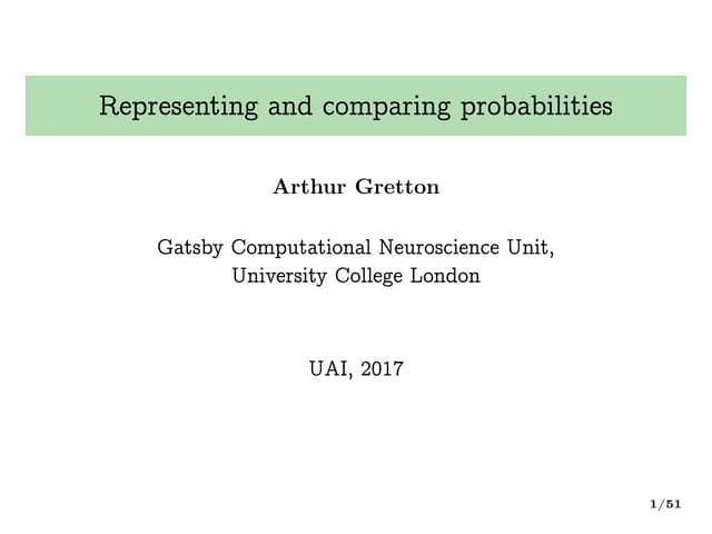 Representing and comparing probabilities
