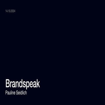 University of the Arts London Brandspeak